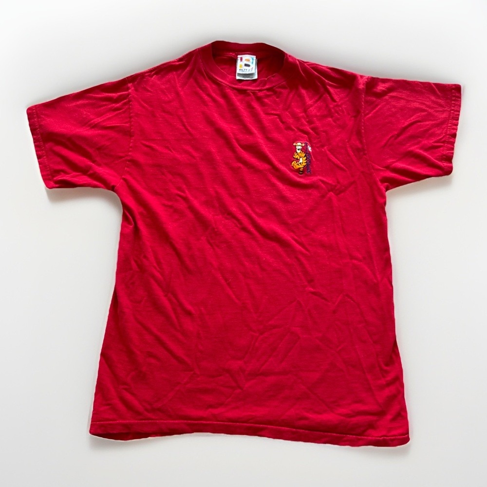 Vintage‎ Tigger Shirt Mens M Winnie the Pooh Embroidered Red 90s Disney